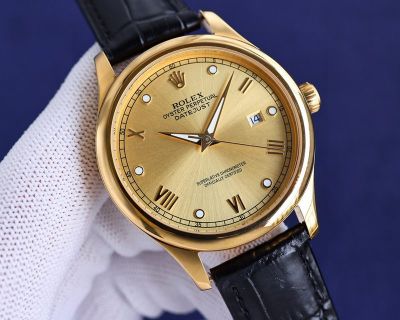 Rolex Datejust 8215 Movement 40mm White/Yellow Face Waterproof 100m Watch